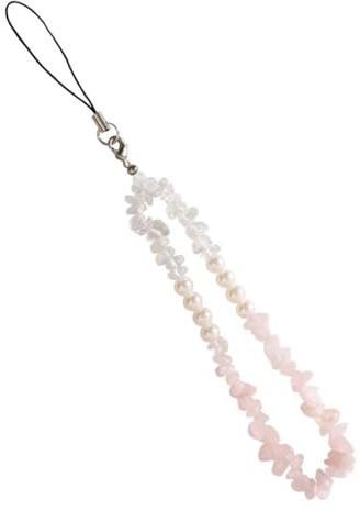 KGDUYC Téléphone Chaîne Portable Anti-Perte Lanière, Charme Perle Téléphone Bracelet pour Filles Femmes (rose + perle)