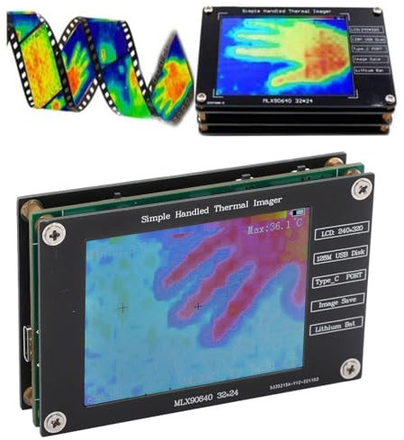 Fyearfly Wärmebildkamera, -40℃ Bis 300℃ Digitales Ir-Bilderfassungsmodul Tragbare, Wiederaufladbare Infrarot-Wärmebildkamera 2,8-Zoll-LCD-Bildschirm Mit 320X240 Pixeln