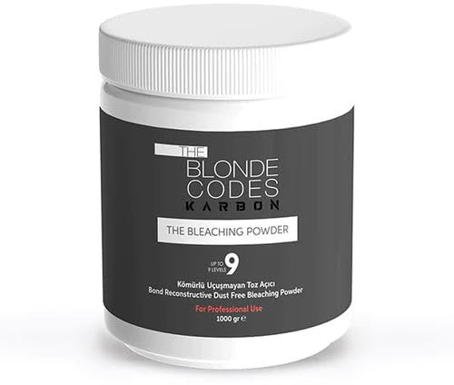 The Blonde Codes Dust Free Professional Hair Bleaching Powder 1000gr - Charcoal