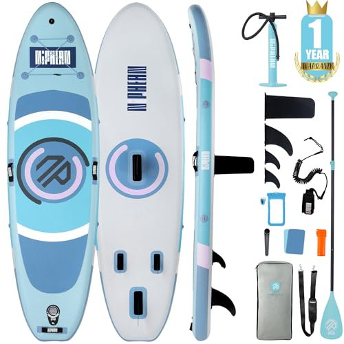 Niphean Stand up Paddling Board，305cm SUP mit Anfängergeeignet Balancierflügel und Strapazierfähigem Zubehör, Inflatable Paddle Boards for Adults, Multifunktionales Yoga Paddleboard