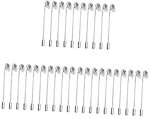 Operitacx 30stücke Broschen Zubehör Lange Silberne Anstecker Für Kleider Elegante Und Kreative Brooch Für Mode Und Bastelprojekte