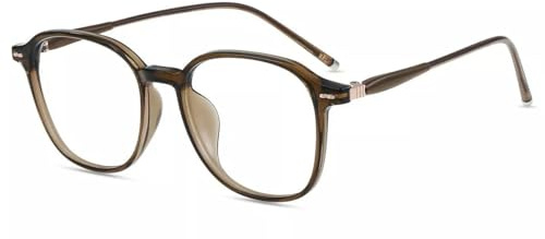 Firmoo Blaulichtfilter Brille ohne Sehstärke UV Schutzbrille, Rund Vollrandbrille Computerbrille Entspiegelte Nerdbrille für Damen Herren