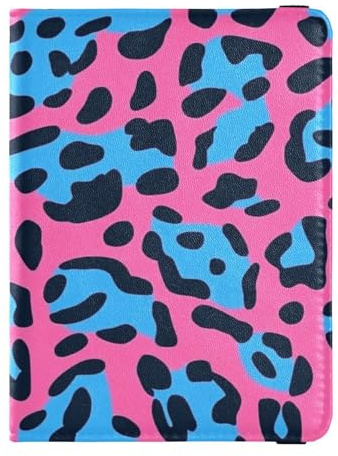 Pfirsichblaues Tier-Leopardenmuster, Pelzleder, Reisepasshülle, Ausweishülle, Ausweishülle, Impfausweis, Impfausweis, Impfausweis, Impf, Pfirsichblaues Fell mit Leopardenmuster, 1 size