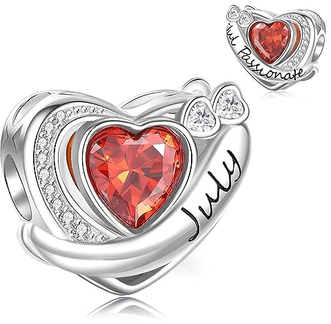 XWN Charme Perles en argent sterling 925 avec pierre de naissance pour bracelet Pandora Compatible avec les collier et bracelets européens pour femmes et filles X144