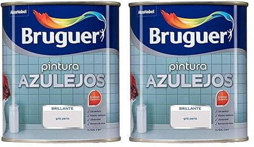 Bruguer Esmalte para Azulejos Brillante Gris Perla 750 ml (Paquete de 2)
