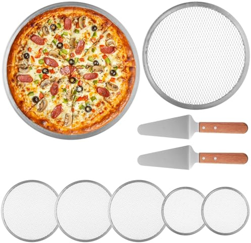 Set di teglie professionali per pizza in alluminio, 25,4 cm e 30,5 cm, per croccanti croccanti, senza soluzione di continuità per ristoranti