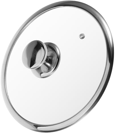 VALICLUD Couvercle de Casserole Verre Clair avec Bord Acier Inoxydable Couvercle de Remplacement pour Poêles Casseroles et Marmites Aux Chocs et Visibilité Claire