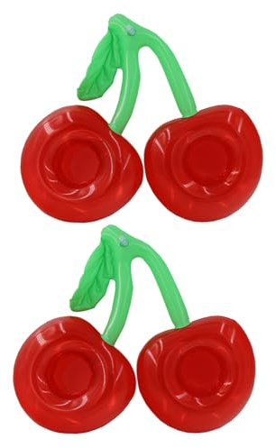 Kisangel Portabicchieri Galleggiante Gonfiabile in Pvc 2 Pezzi Per Feste Estive e Piscina, Accessori Decorativi a Forma Di Doppia Bocca Adatti Per Bevande in Acqua