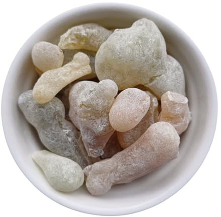 50g Superior Hojari Weihrauch Oman 2. Grad - Boswellia Sacra 1. Wahl - Große Naturbelassene Stücke Weisslich, Silber zum Räuchern - Premium Räucherwerk