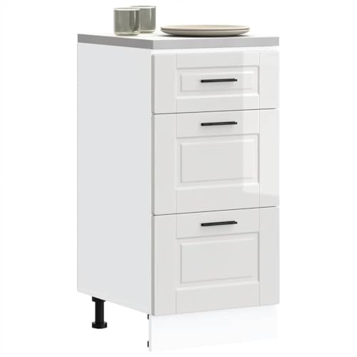 Generic Köksunderskåp i trä, Fristående Köksförvaringsskåp med Justerbara Fötter, Modernt Underskåp för Organisation Lämpligt för Vardagsrum (40 x 46 x 81,5 cm)