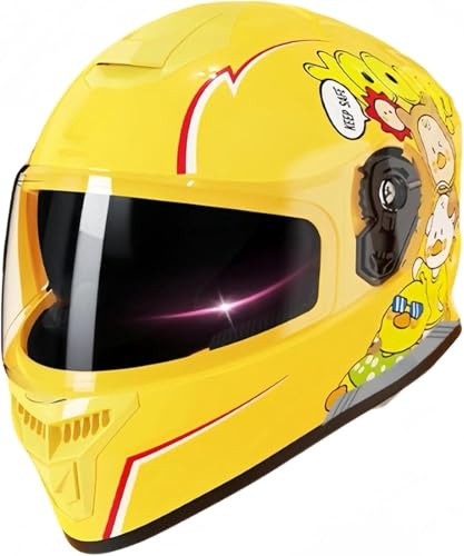 Integralhjälm för barn, motorcykel, skoter, kryssare, pojkar och flickor i åldern 4–13 år, ECE/DOT-godkänd. Lätt och ventilerad design. B 50–58 cm