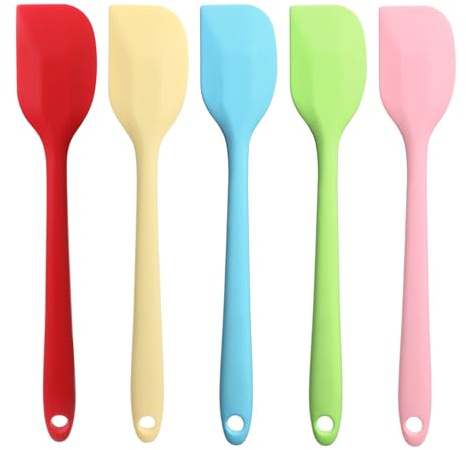 Silicone Spatula Set Silicone Spatulas for Cooking Heat Resistant Rubber Spatula Silicone Non Stick Baking Spatula Spatulas Kitchen Utensils for Baking Cooking Mixing 5Pcs