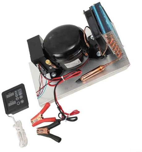 Compresseur de réfrigérateur CC 12 V-24 V BD25HC, avec régulateur de température solaire pour réfrigérateur portable RV Marine, adaptation automatique de la tension