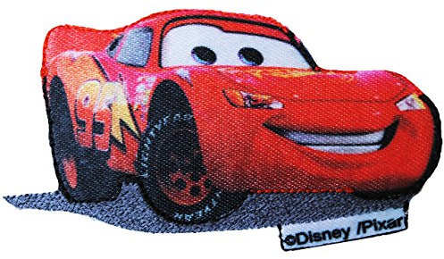 alles-meine.de GmbH Bügelbild - Cars Lightning McQueen - 8 cm * 4,6 cm - Applikation - Aufbügler - Mc Queen - Auto Car Aufnäher - Hosenflicken - Kinder Autos Fahrzeuge