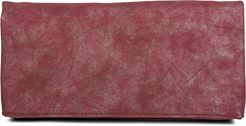 styleBREAKER Damen Umhängetasche 3-in-1 Wildlederoptik | Fold Over Clutch. Maße gefaltet 29x17cm. Schultergurt 135cm. Magnetverschluss. Hauptfach. Handyfach.