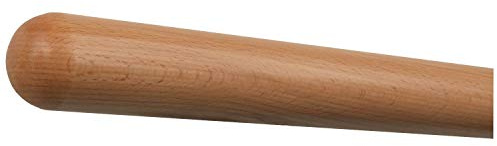 TIBU Buche Holz Handlauf Geländer 30-500cm Wandhandlauf Wand Treppe Stange Griff, Länge 100 cm und Enden Halbkugel gefräst