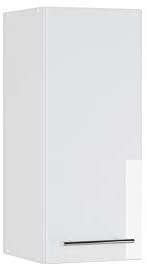 Vicco Hängeschrank Fame-Line, Weiß Hochglanz, 30 cm | MDF-Front · Soft-Close · 2 Einlegeböden · Metallgriffe · ✓ Praktischer Stauraum