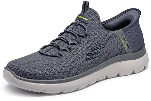 Skechers Men's Summits High Range Hands Free Slip-in Sneaker, Charcoal, 12