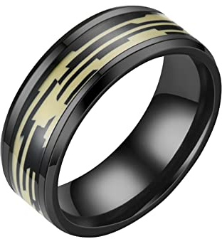 8MM Stainless Steel Rainbow Color Sandblasted Rings Wedding Band Rings For Women Rings For Men Frosted Rings Geometry Rings Size 6 To 13 Pansy Ring (#B-Yellow, 13)