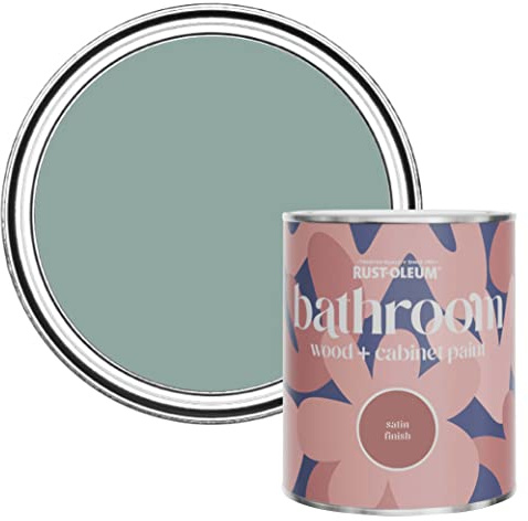 Rust-Oleum Blue Moisture Resistant Bathroom Wood and Cabinet Paint in Satin Finish - Gresham Blue 750ml