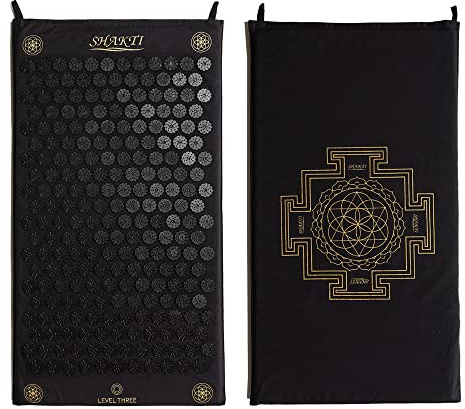 ShaktiMat Acupressure Mat for Relaxation, Massage Muscles, Aid Sleep & Unlock Inner Tension, Similar to Acupuncture, No Needles Required (Classic, Level 3, Shakti Black)