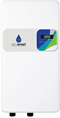 EcoSmart ECOS 18 Tankless Electric Water Heater, 18 Kw at 240 Volts, 75 Amps with Patented Self Modulating Technology
