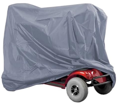 Mobility Scooter Cover, Silver 210D Oxford Fabric Large Heavy Duty Waterproof Anti-Dust Rain Snow Anti-UV Wheelchair Storage Cover Scooter Protection Cover for Outside Storage (190x71x117cm)