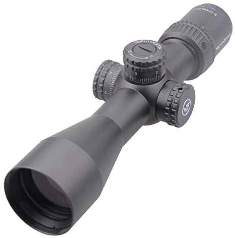 Vector Optics Veyron 3-12x44 FFP First Focal Plane Compact 30mm Tube Side Focus Rifle Scope Non-Illuminated MPR-4 MRAD reticle with Free Weaver/Picatiny Mounts Honeycomb Sunshade Flip Up Lens Caps