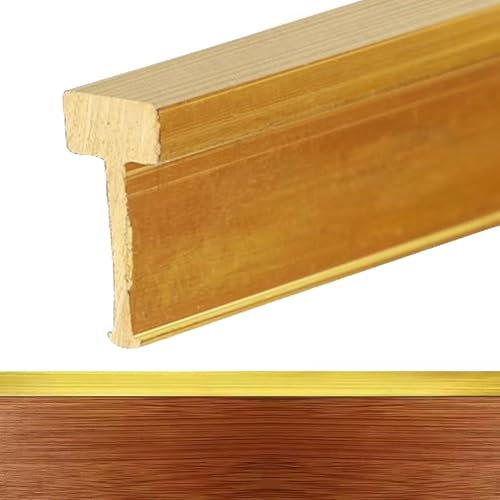 übergangsprofil Übergangsleiste aus Messing für Holz-Fliesen, T-Leiste, Vinyl-Übergangstrennleiste zum Verbinden von Bodenlücken, Wandleistenverkleidung / Kantenverkleidungsabdeckung(5mmx12mm(1/4x1/2