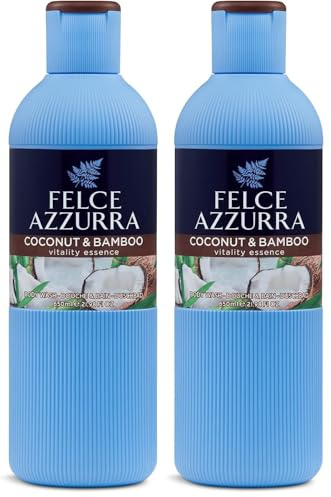 Felce Azzurra - Bagnodoccia Cocco e Bamboo, Profumo Fresco, Idrata la Pelle - 650 ml (Confezione da 2)
