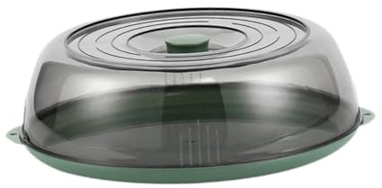 FLCPJGV Abdeckung für Teller, 28 cm, Mikrowellen Spritzschutz, Grün