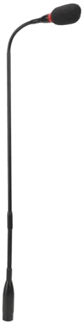 Akozon Microfono a Collo di Cigno 23.2in Condensatore a 3 Pin a Spina Dritta Portproof Flexible con Microfono in Lega di Alluminio Indicatore per Auditorium Governativo