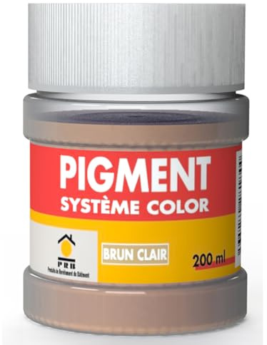 Pigment Concentré 200ml Brun Clair - Coloration Intense et Durable pour Mortier, Enduits, Plâtre, Joints - Usage Intérieur/Extérieur
