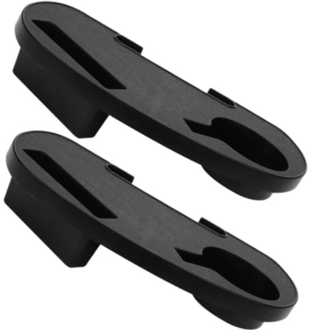 Hemobllo Portavasos para Silla de Playa y Camping, Soporte de Bebidas de Plástico Negro Instalación de Clip y Fácil Mantenimiento, Paquete de 2 Unidades para Silla Lounge