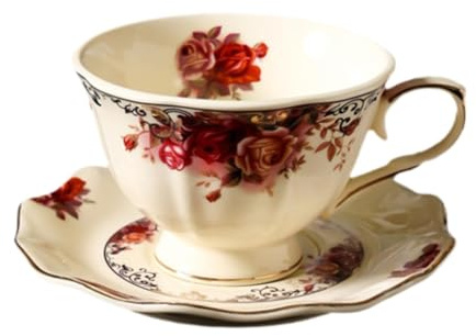 Pitycbo Juego de Taza Y Platillo de, Taza de Café, Regalo para Esposa E Hija.