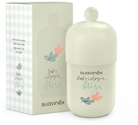 Suavinex, Baby Cologne Bliss, Eau de Cologne pour Bébé Faible en Alcool, Ne Tache Pas les Vêtements, Fraîche, Arôme Délicat et Doux, avec Vaporisateur, Parfum pour Toute la Famille, 100 ml