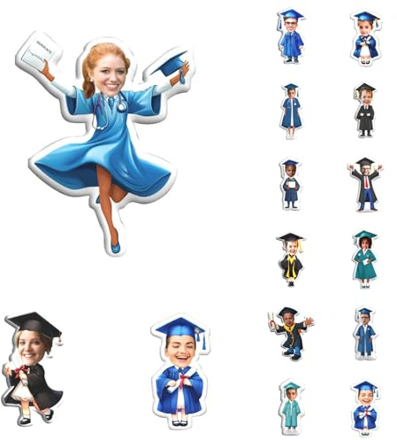 Cojín con relleno 3D personalizado para cara, cabeza y cuerpo | Opciones de varios tamaños | Divertidos regalos de graduación personalizados para novio, novia, amigo | Carga de fotos, 25 ~ 60 cm