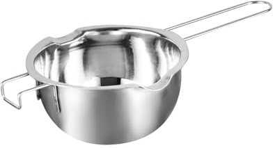 NonMiFyR Olla para Derretir Dulces, Olla para Hervir, Olla Portátil para Derretir Chocolate, Tazón para Derretir Al Baño María con 2 Boquillas para Desayunos Y, 600ML
