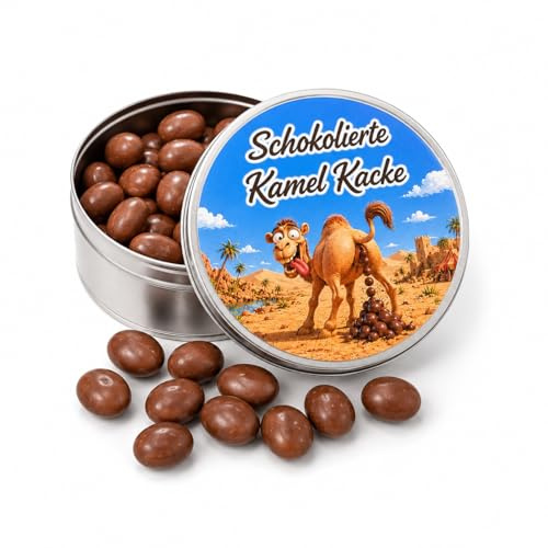 AnyCakes Schokolierte Kamel Kacke aus der Dose Schokolierte Rosinen Scherzartikel Geschenk Prank