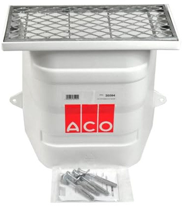 ACO Lüftungsschacht 40x40 ohne Boden Kellerschacht mit Streckmetallrost Lüftung Keller