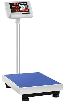 Steinberg Balance Plateforme Professionnelle Industrielle Pèse-Colis SBS-PF-300/50A (300 kg, Précision ±50 g, Autonomie 10 H, 40x50 Cm, LED)