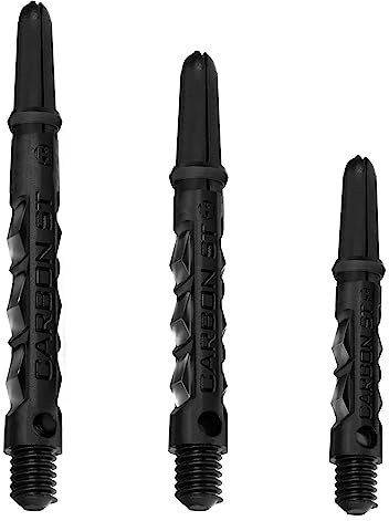 Harrows Dartskaft kol ST stjälkar med pyramidringar, medium, svart