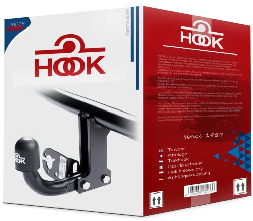 Hook starre AHK Anhängerkupplung kompatibel mit Dacia Lodgy ab 04.2012 + universell Elektrosatz 13-polig