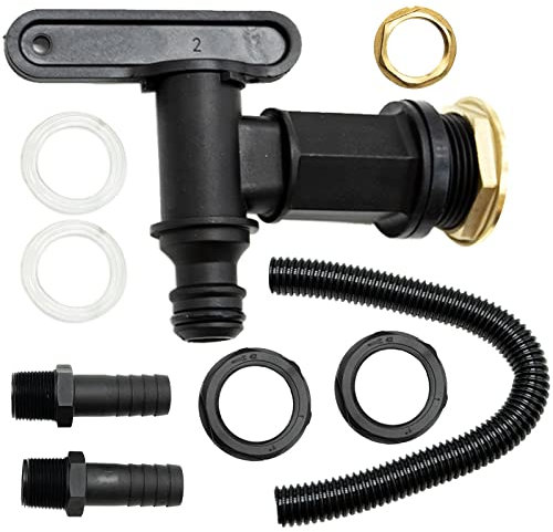 Water Butt Tap Hosepipe Rain Barrel/ ¾ BSP Thread Replacement Tap Plastic Snap-Fit Connector Beer Home Brew,with Water Butt Connector Pipe Link Kit