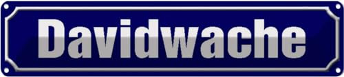 vianmo Blechschild 10x46 cm Davidwache Hamburg Abenteuer Reisen Straße Stadt Urlaub Deko Geschenk Metall Schild