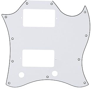ROZILO Schlagbrett mit Schrauben, für SG-Gitarre, Epiphone SG, Weiß, 3-lagig