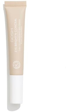 GOSH 3-i-1 Concealer EYE BRIGHT'N CONCEAL I Ögonkräm, Brightener & täckpenna i ett I Minimerar rynkor, svullnader och mörka ringar I Vegan Concealer med integrerad svamp I 001 Justerbar hud