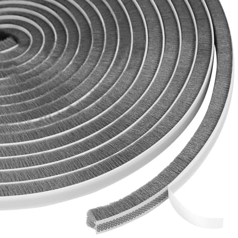Flintronic Guarnizione a Spazzola Autoadesiva, 6M-9mm(L)*9mm(P)