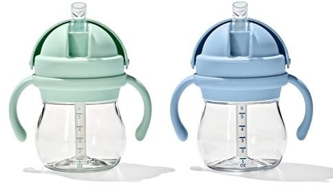 OXO Tot Transitions Straw Cup with Handles 6 oz. - Opal and Dusk - 2 Pack