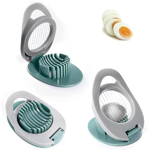 IUFDGHN Cortador de huevos con alambre de acero inoxidable, cortador de huevos multifuncional para cortar uniformemente huevos hervidos, jamón, plátano y fresa